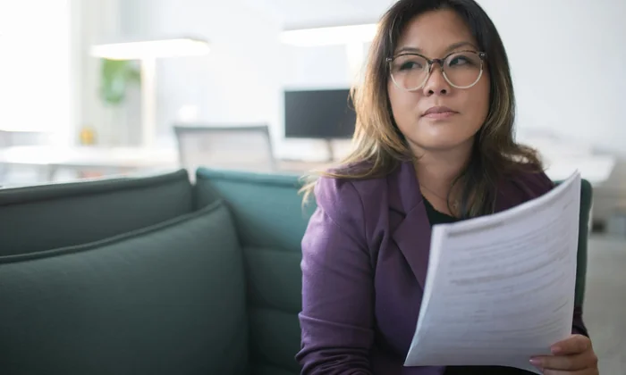 Parent reading official school document