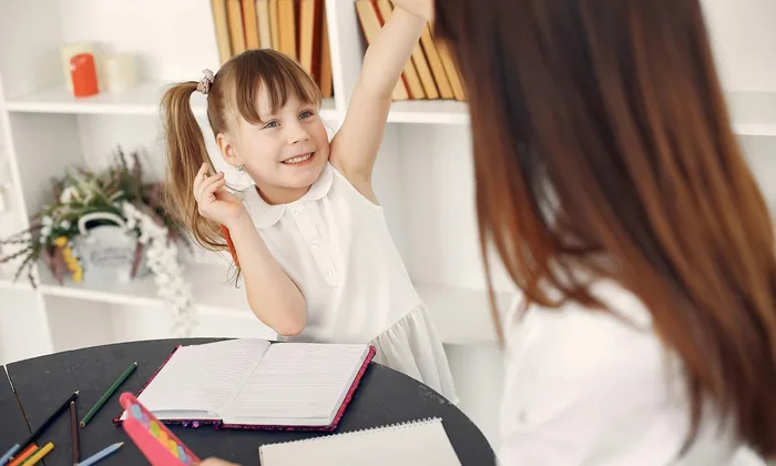 Child in speech therapy session